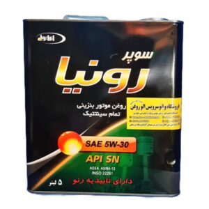 روغن موتور ایرانول سوپر رونیا 5w30 پنج لیتری