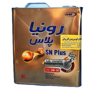 ایرانول رونیا پلاس 5w30 پنج لیتری فلزی SN