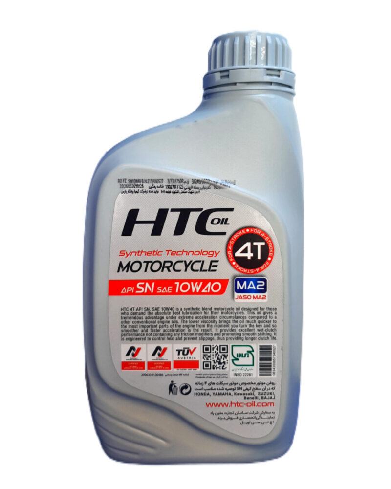 روغن موتور سیکلت اچ تی سی (SN 4T 10w40 (HTC (یک لیتری)