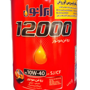 روغن موتور ایرانول 12000 فلزی 10w40 (چهار لیتری) SJ