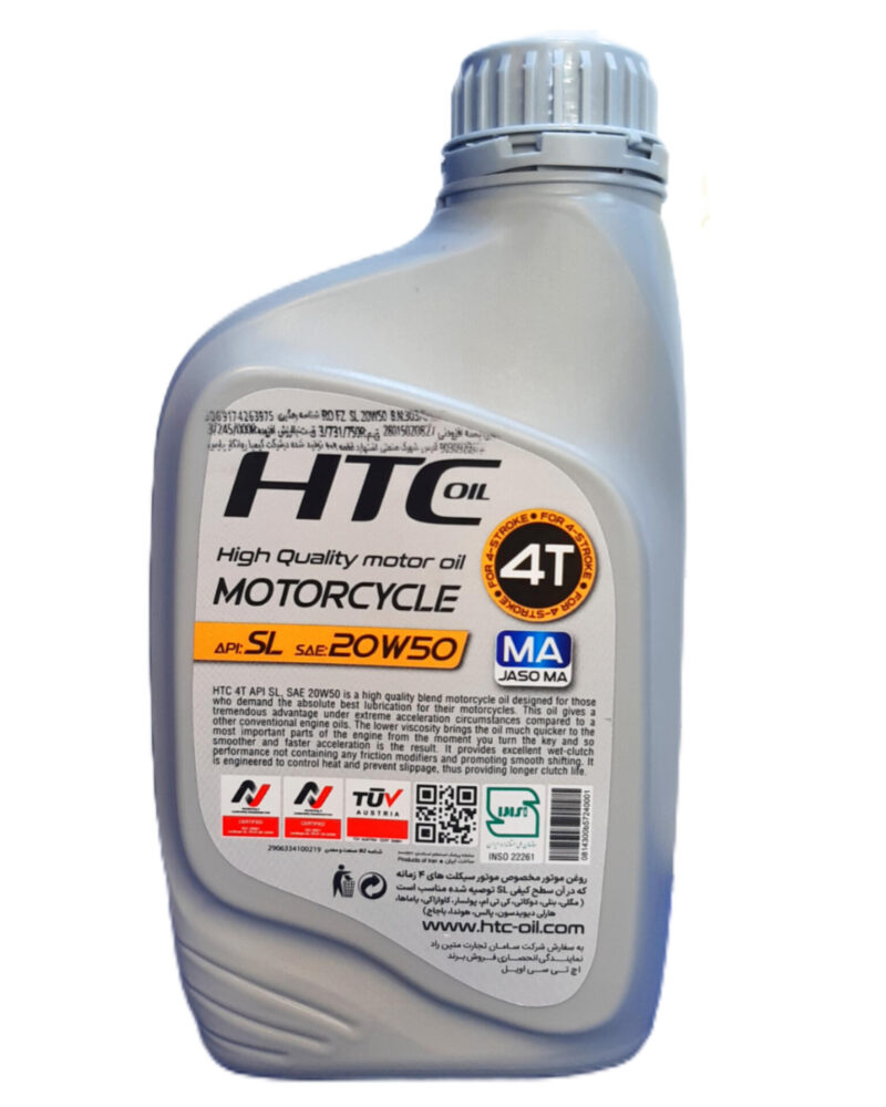 روغن موتور سیکلت اچ تی سی (SN 4T 20w50 (HTC (1/3 لیتری)